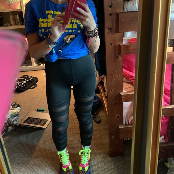 Funky Colorblocked Platform Combat Boots - Picture 7 of 7